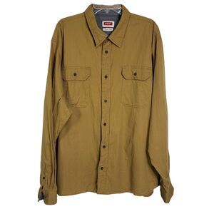 Wrangler Men's Shirt Size 2XL Flex for Comfort Button Long Sleeve Stretch Woven